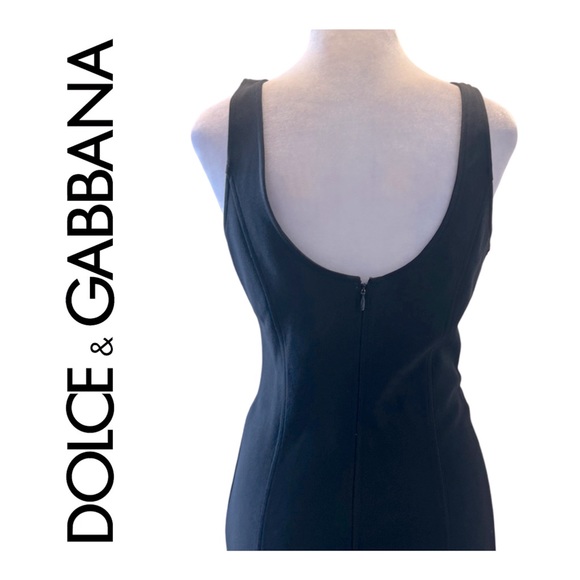 DOLCE & GABBANA Black Bodycon Dress Size 42/ 6 US - Picture 7 of 11